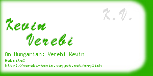 kevin verebi business card